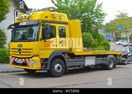 Ripartizione giallo van generale dell'Automobile Club tedesco denominato " ADAC" Foto Stock