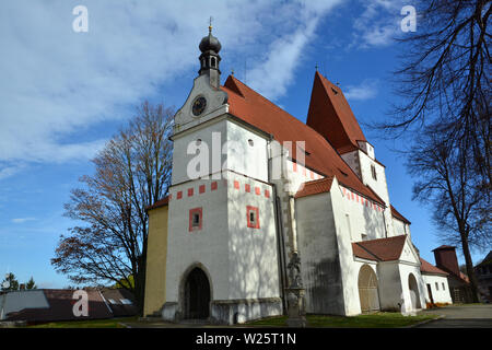 Chiesa di San Nicola, Horní Stropnice, Repubblica Ceca, Europa Foto Stock