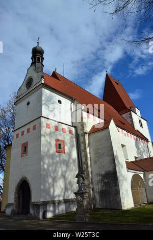 Chiesa di San Nicola, Horní Stropnice, Repubblica Ceca, Europa Foto Stock