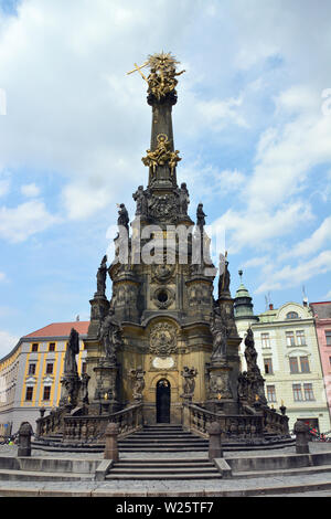 La Colonna della Santa Trinità, Olomouc, Repubblica Ceca, Europa, patrimonio mondiale dell UNESCO Foto Stock