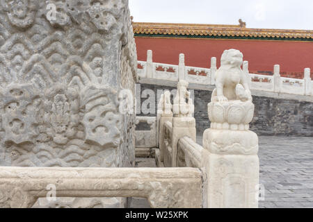 Antica città paesaggio, con struttura architettonica e antica cultura. Girato a Pechino in Cina. Foto Stock