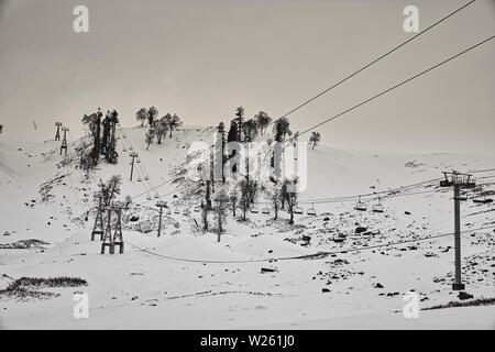 Un paesaggi innevati a Gulmarg, Kashmir India Foto Stock