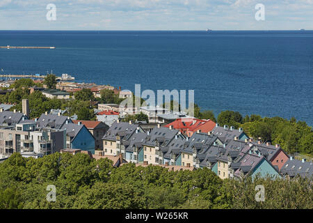 TALLINN, Estonia - Luglio 07, 2017: Centro di architettura del centro storico della città di Tallinn in Estonia. Foto Stock