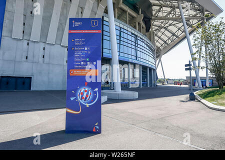 Lione, Francia. 06 Luglio, 2019. Lione, 06-07-2019, Groupama stadium, Campionato del Mondo 2019, Pressconference Paesi Bassi (donne) Credito: Pro scatti/Alamy Live News Foto Stock