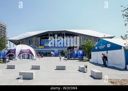 Lione, Francia. 06 Luglio, 2019. Lione, 06-07-2019, Groupama stadium, Campionato del Mondo 2019, Pressconference Paesi Bassi (donne) Credito: Pro scatti/Alamy Live News Foto Stock