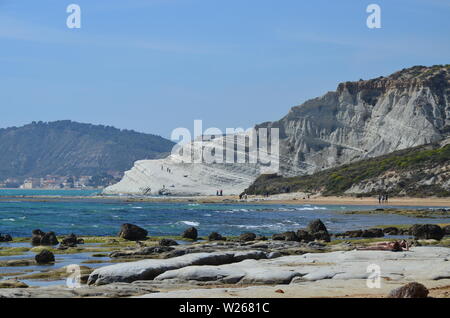 La scala dei turchi in Sicilia - Italia Foto Stock