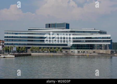 Aarhus, Danimarca - 19 Giugno 2019: edificio moderno ad Aarhus in Danimarca Foto Stock