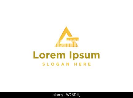 Lettera di un Logo ispirazione isolata su sfondo bianco Illustrazione Vettoriale