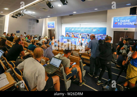 Lione, Francia. 06 Luglio, 2019. Lione, 06-07-2019, Groupama stadium, Campionato del Mondo 2019, Pressconference Paesi Bassi (donne) Credito: Pro scatti/Alamy Live News Foto Stock