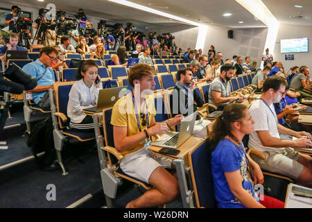 Lione, Francia. 06 Luglio, 2019. Lione, 06-07-2019, Groupama stadium, Campionato del Mondo 2019, Pressconference Paesi Bassi (donne) Credito: Pro scatti/Alamy Live News Foto Stock