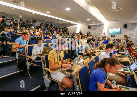 Lione, Francia. 06 Luglio, 2019. Lione, 06-07-2019, Groupama stadium, Campionato del Mondo 2019, Pressconference Paesi Bassi (donne) Credito: Pro scatti/Alamy Live News Foto Stock