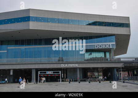 Aarhus, Danimarca - 19 Giugno 2019: edificio moderno ad Aarhus in Danimarca Foto Stock