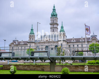 Gyor Ungheria 05 07 2019 il municipio di Gyor, che è stato completato nel 1900. Foto Stock