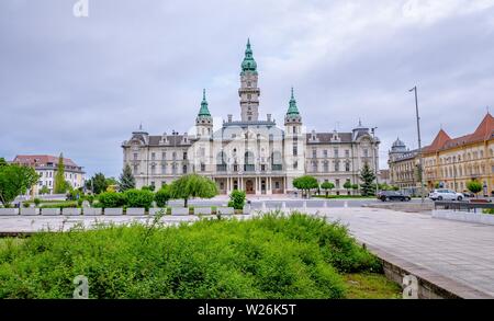 Gyor Ungheria 05 07 2019 il municipio di Gyor, che è stato completato nel 1900. Foto Stock