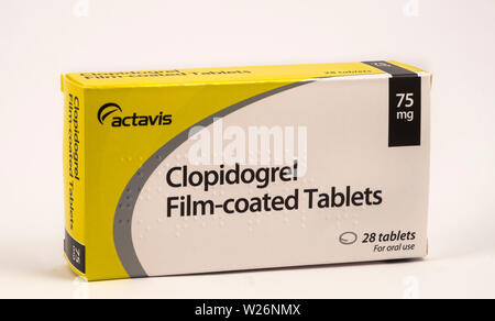 Clopidogrel, antipiastrinico medicina, o di sangue più sottile Foto Stock