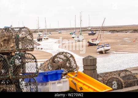 Pozzetti vicino al mare a NORFOLK REGNO UNITO, 2019-04-12 Foto Stock