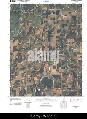USGS TOPO Map Indiana IN Crothersville 20100525 TM il restauro Foto Stock