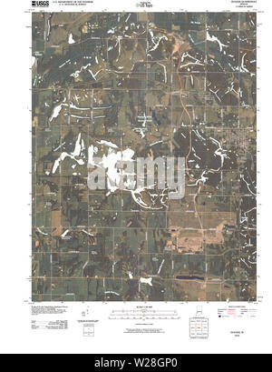 USGS TOPO Map Indiana IN Dugger 20100512 TM il restauro Foto Stock