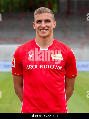 Berlino, Germania. 06 Luglio, 2019. Soccer, Bundesliga: 1 FC Union Berlin sessione di foto per la stagione 2019/20. Grischa Prömel Credito: Andreas Gora/dpa/Alamy Live News Foto Stock