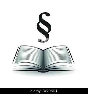 Statuto prenota con paragrafo simbolo illustrazione vettoriale EPS10 Illustrazione Vettoriale