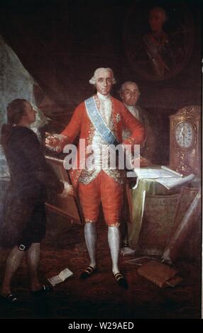 FLORIDABLANCA, CONDE DE (JOSE MOÑINO) ministro de Carlos III. 1728-1808 OLEO DE Francisco de Goya BANCO DE URQUIJO. MADRID. Autore: Francisco de Goya (1746-1828). Foto Stock