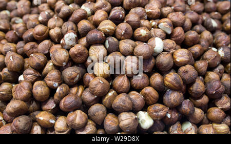 Nocciole tostate pila Foto Stock