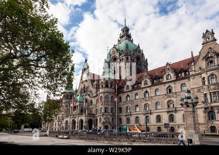 Neue Rathaus - New Town Hall in Hannover Foto Stock