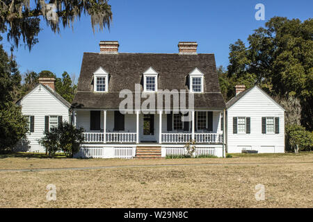 Esterno della casa storica. Il Sito Storico Nazionale Di Charles Pinckney A Charleston, Carolina Del Sud. Foto Stock