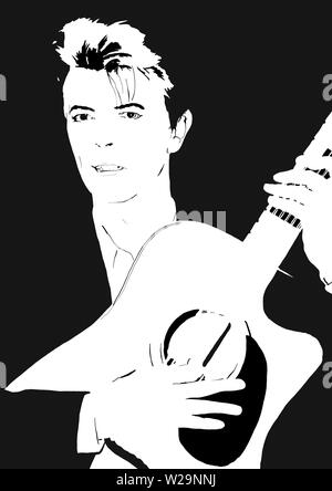 David Bowie illustrazione Foto Stock