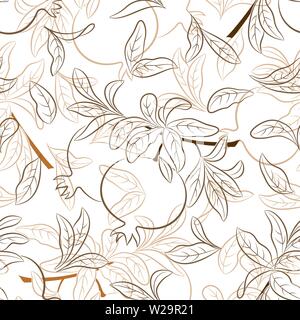 Seamless con melagrane Illustrazione Vettoriale