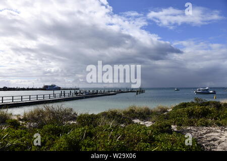 Rottnest Island Marina, Perth Western Australia Foto Stock