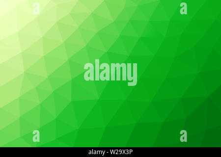 Abstract background. Gradiente verde formata da triangoli. Foto Stock