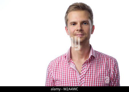 Closeup ritratto di uomo bello Foto Stock