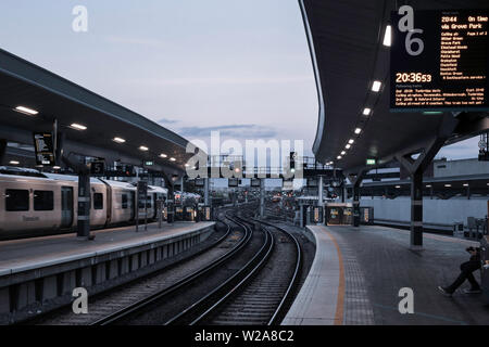 Movimento del treno dalla stazione di London Bridge Foto Stock