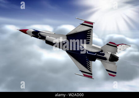General Dynamics F-16 Fighting Falcon Thunderbird Foto Stock