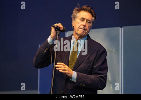 Londra, Regno Unito. Domenica 7 luglio 2019. Bryan Ferry suona presso il British Summer Time in Hyde Park © Jason Richardson / Alamy Live News , Foto Stock