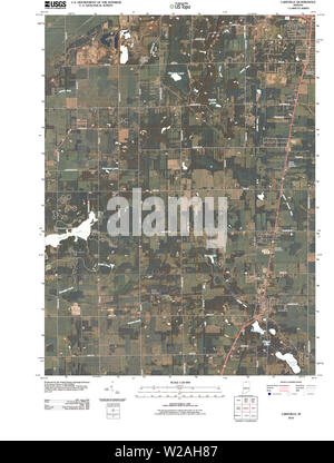 USGS TOPO Map Indiana IN Lakeville 20100609 TM il restauro Foto Stock