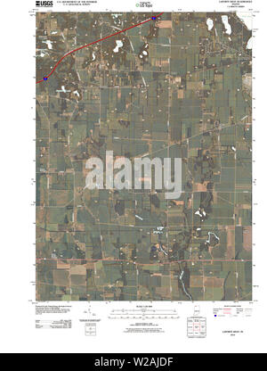 USGS TOPO Map Indiana a LaPorte West 20100615 TM il restauro Foto Stock