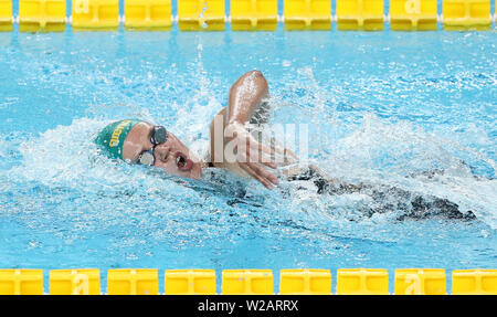 Piscina Scandone, Napoli, Italia. 7 Luglio, 2019. Trentesimo Universiade estiva giornata di gara 4 femminile; 1500m Freestyle Finale, il Moesha Johnson (AUS) Credito: Azione Sport Plus/Alamy Live News Foto Stock