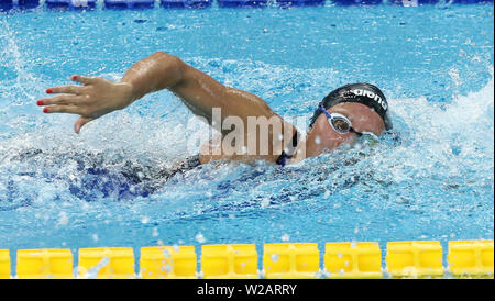 Piscina Scandone, Napoli, Italia. 7 Luglio, 2019. Trentesimo Universiade estiva giornata di gara 4 femminile; 1500m Freestyle Finale, Alisia Tettamanzi (ITA) Credito: Azione Sport Plus/Alamy Live News Foto Stock