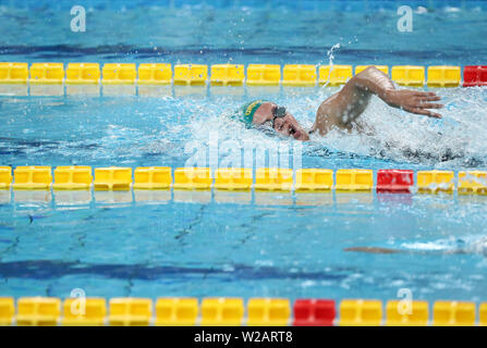 Piscina Scandone, Napoli, Italia. 7 Luglio, 2019. Trentesimo Universiade estiva giornata di gara 4 femminile; 1500m Freestyle Finale, il Moesha Johnson (AUS) Credito: Azione Sport Plus/Alamy Live News Foto Stock