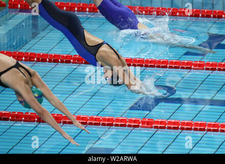 Piscina Scandone, Napoli, Italia. 7 Luglio, 2019. Trentesimo Universiade estiva giornata di gara 4 femminile; 1500m Freestyle Finale, Alisia Tettamanzi (ITA) Credito: Azione Sport Plus/Alamy Live News Foto Stock