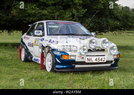 1989 80s Ford Ford Sierra Cosworth Sapphire; classici automobilisti, storici, motori d'epoca e da collezione; collezione di auto e veicoli veterani. Foto Stock