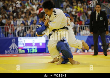 Campania. 7 Luglio, 2019. Universiade Napoli, ultimo giorno di competizioni di Judo.Italia, Napoli 7 luglio 2019 alla mostra d'oltremare di uomini e donne squadra judo finali sono state detenute. Credito: Fabio Sasso/ZUMA filo/Alamy Live News Foto Stock