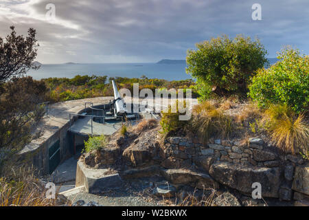 Australia, Western Australia, Sud-ovest, Albany, Princess Royal Fortezza, Monte Adelaide, 6 pollici di pistola, artiglieria Foto Stock