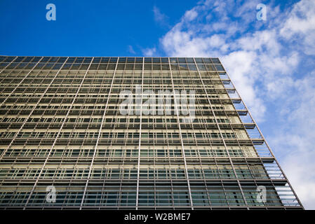 Il Belgio, Bruxelles, area UE, Edificio Berlaymont, HQ dell'UE Commision, esterna Foto Stock