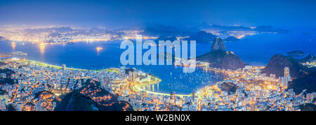 Il Brasile, Rio de Janeiro, vista di Sugarloaf e Rio de Janeiro City Foto Stock