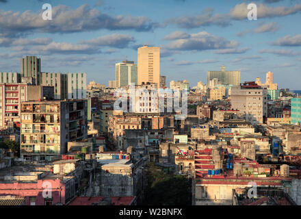 Skyline del Centro Habana, Havana, Cuba Foto Stock