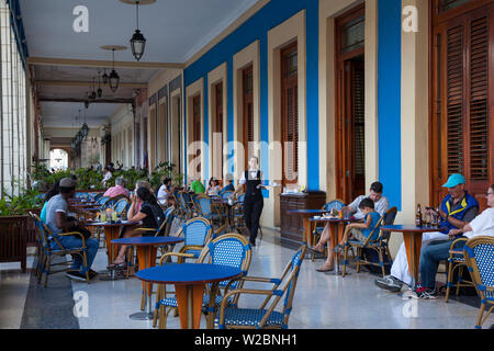 Hotel Telegrafo, Parque Central, Havana, Cuba Foto Stock