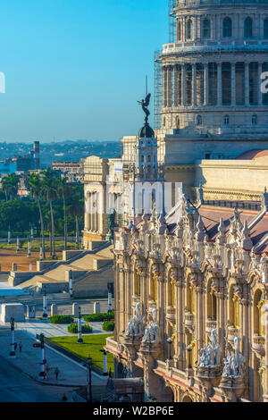 Cuba, La Habana, dal Capitolio e Gran Teatro de La Habana Foto Stock